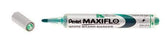Rotulador Maxiflo Para Pizarra Blanca De Punta Media Verde | Pentel | Pack 12 Unidades